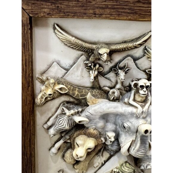 Harmony Kingdom Storm Brewing Noah’s Ark Picturesque 3-D Tile 1999 Retired - Picture 3 of 5